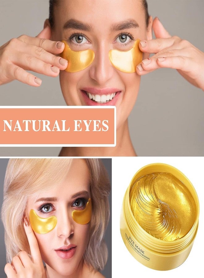 ZTOCOZ 60 Pcs Under Eye Mask for Dark Circles, Puffiness, Eye Bags, Wrinkles, 24k Gold Under Eye Patches for Puffy Eyes with Collagen - Skincare Eye Patch Treatment Masks for Women and Men - Image 5