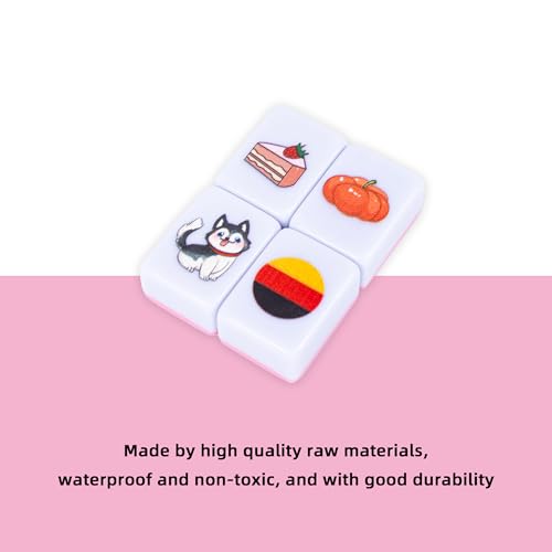 drizzle 65 Tiles Seaside Escape Game Blocks 30mm Instruction Manual Panda Bag Mahjong Tile Game Sets - Image 5