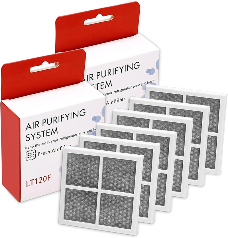 Funmit LT120F Refrigerator Air Filter Replacement for LG LT120F Kenmore Elite 46-9918 469918 9918 Replaces ADQ73214402 ADQ73214403 ADQ73214404-6 Pack - Image 1
