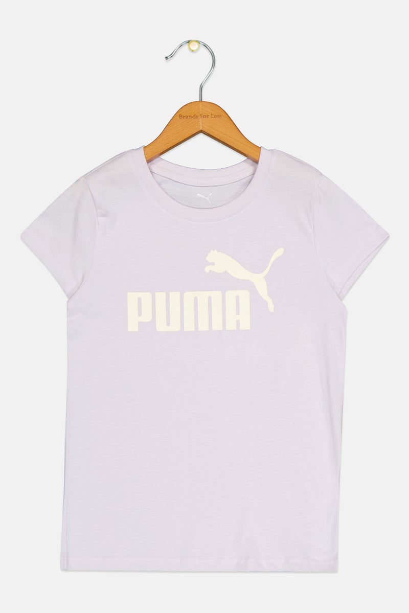 PUMA Kids Girl Sportswear Fit Short Sleeve Outdoor T-Shirt, Lavender - Image 3