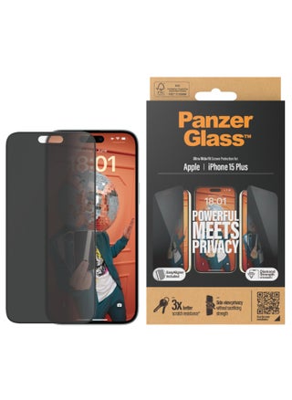 واقي شاشة الخصوصية PanzerGlass™ لهاتف iPhone 15 Plus - شاشة iPhone وشاشة iPhone زجاجية مقسى مقاومة للخدش وواقي للخصوصية - مع أداة تثبيت لسهولة التركيب - pzsku/Z19E4256B379566218DFAZ/45/1746231551/284e0394-86fc-4753-9cbe-00709d9697f8