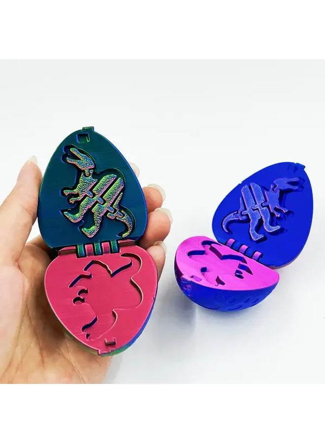 3D Printed Surprise Eggs with Multi Color Gradient Dinosaur Figures Educational Props - Image 3