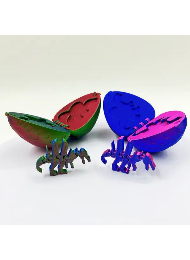 3D Printed Surprise Eggs with Multi Color Gradient Dinosaur Figures Educational Props - Image 4