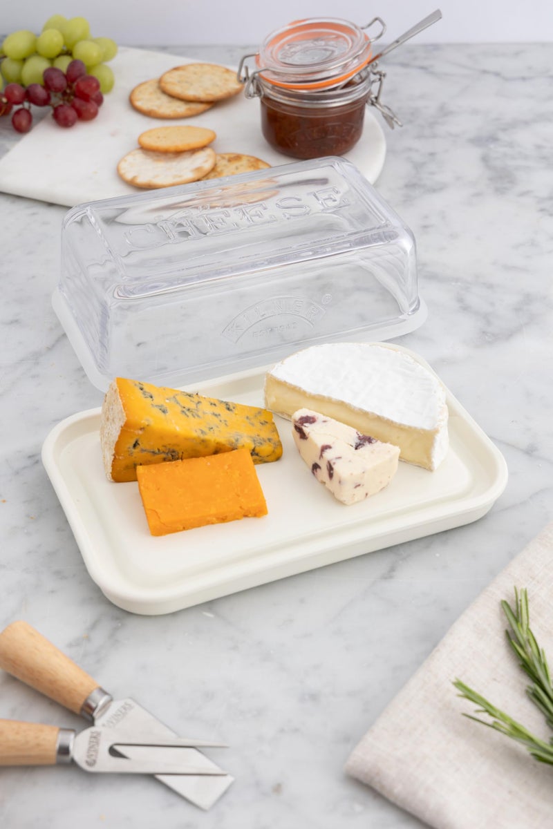 Kilner Cheese Store Airtight Cheese Storage, Removable Silicone Seal for Breathable Storage, Ceramic Serving Base, Dishwasher Safe Glass Lid, 8.5cm x - Image 5