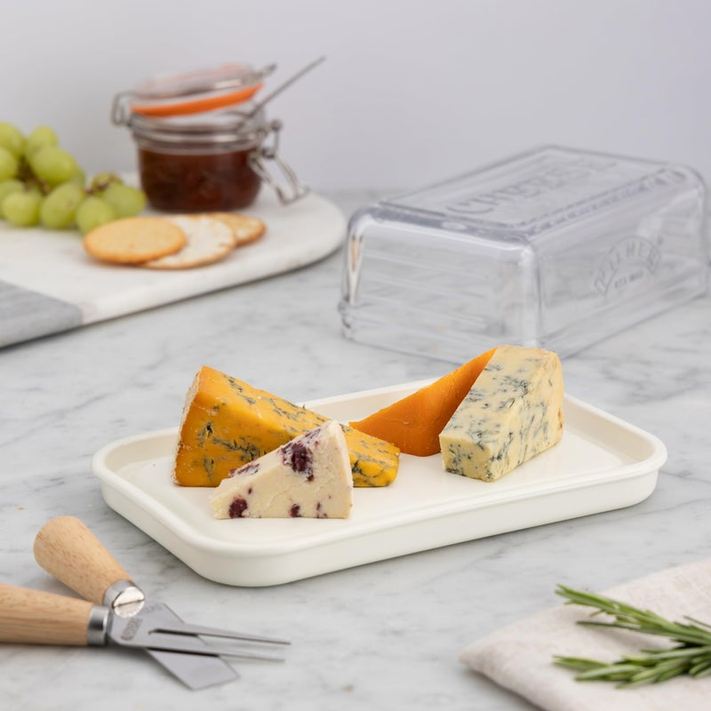 Kilner Cheese Store Airtight Cheese Storage, Removable Silicone Seal for Breathable Storage, Ceramic Serving Base, Dishwasher Safe Glass Lid, 8.5cm x - Image 3