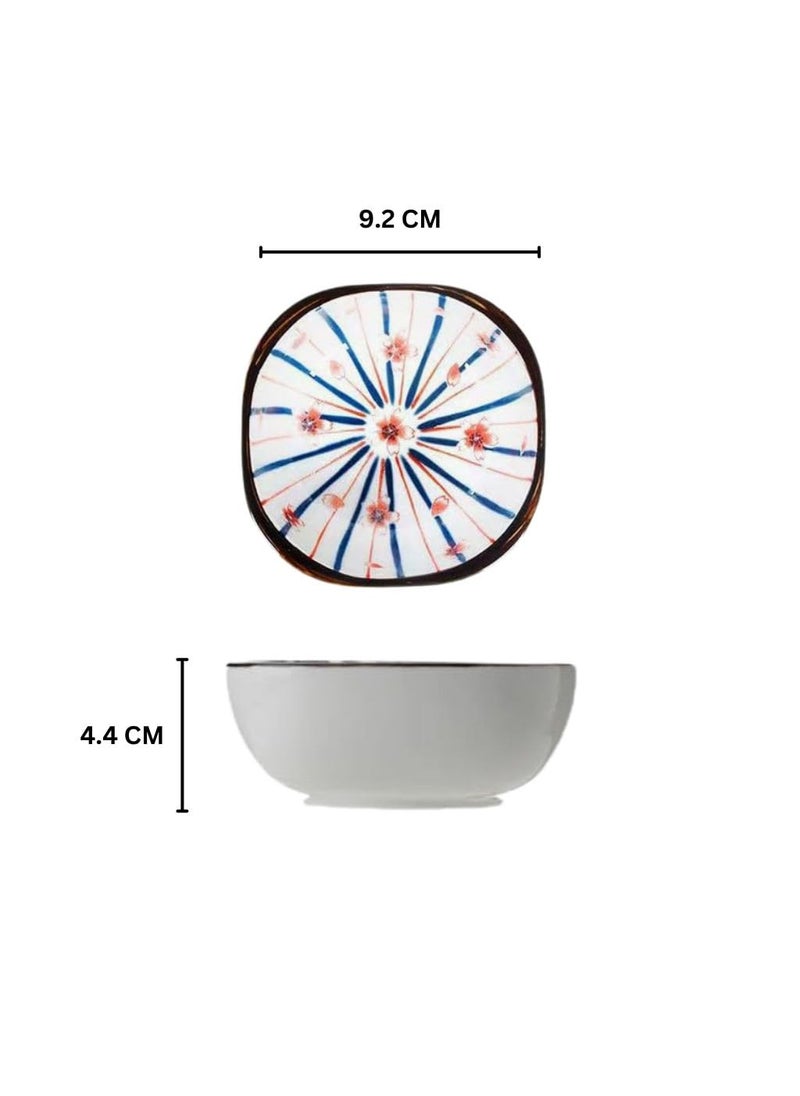 FS COOL FS COOL Sauce Bowl Set Sauce Bowl 4 Different Pattern Dipping Bowls ColorfulPatterned Snack BowlSmall Bowls for Soy Sauce Ketchup Condiments Salad Dressing Spices Set of 4 Random Pattern  - Image 2