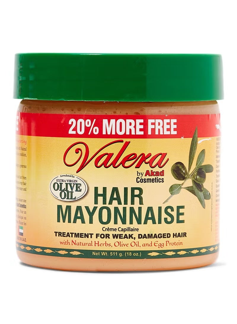 Valera Hair Mayonnaise With Olive Oil For Weak And Damaged Hair 521ml