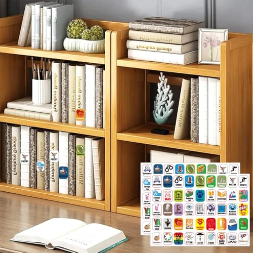 Magictodoor 45 Genre Book Spine Labels for Library | Set of 450 Classroom Library Classification Stickers - Image 2