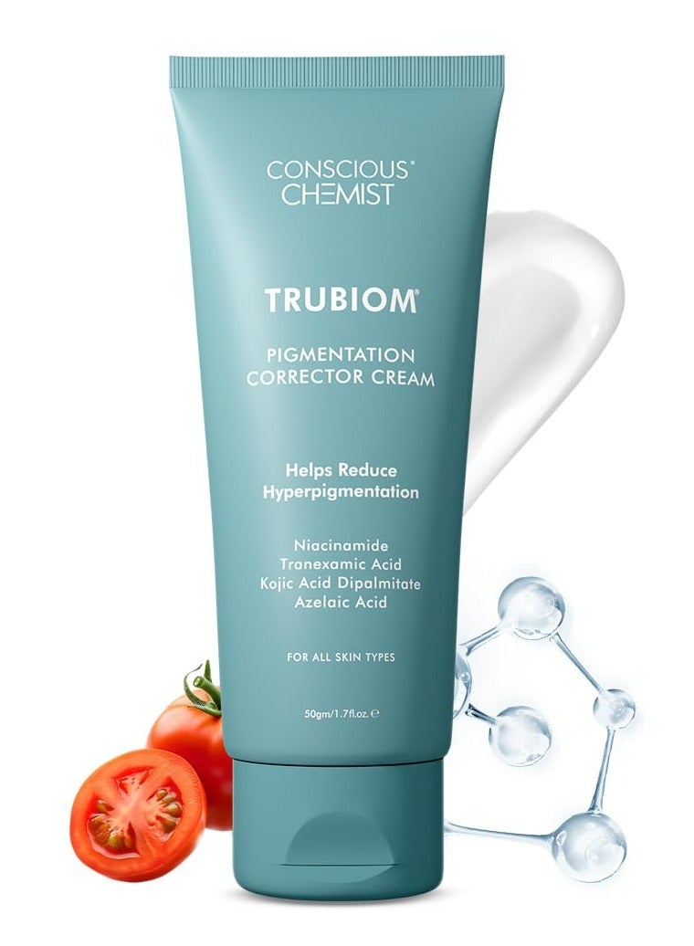 CONSCIOUS CHEMIST Kojic Acid Face Cream | 50g | Azelaic Acid Cream, Face Cream for Men & Women, Niacinamide & Tranexamic Acid, Anti Pigmentation Cream, Reduce Dark Spots, All Skin Type - Trubiom - Image 1