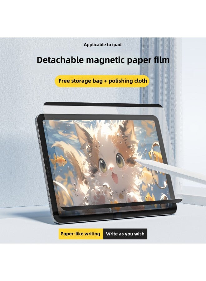 Magnetic Paper Film iPad Pro Protective Film for iPad Pro/Air3 Removable Mini 6 Nano-Adsorption Screen Protector - Color: Magnetic Paper Film Storage Clip - Size: Suitable for iPad Pro/Air3 - Image 1