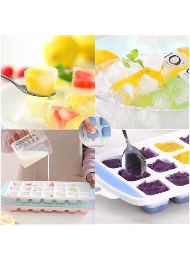 Flexible silicone ice cube tray – 21 stackable freezer cubes, quick-release design for making baby drinks, smoothies, and popsicles – a practical kitchen tool - Image 5