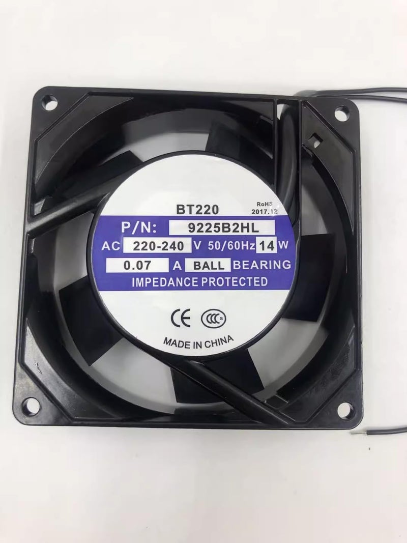 BT220 92mm 2 Wire Inverter Cooling Fan 14W AC 220 240V 0 07A - Image 2