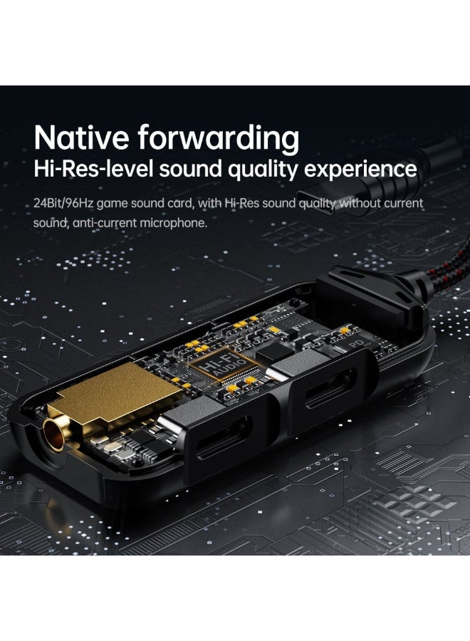 Plextone GS1 Gaming Sound Card for Mobile Phone Charging: New 60W Fast Charging USB Gaming Sound Card, 3 in 1 - Image 4