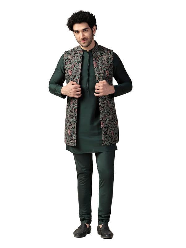 KISAH Kurta Pajama Set for Men with Modi Jacket – Ethnic Kurta for Man | Wedding Dress Set & Traditional Outfit - Image 1
