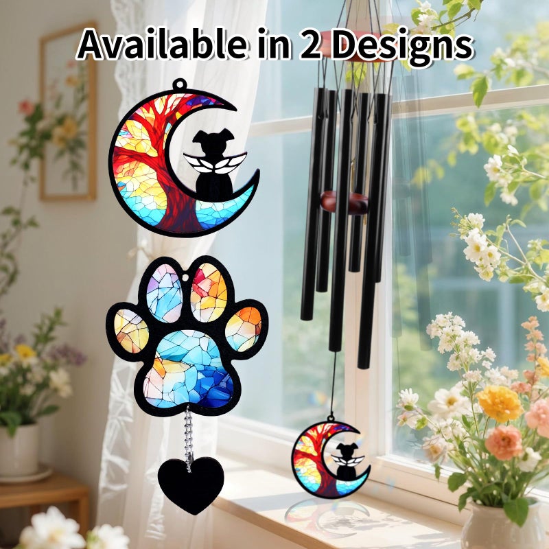 DearKeeps Pet Memorial Wind Chime â€“ Dog Memorial Gifts for Loss of Dog, Loss of Pet Sympathy Gift, Pet Remembrance Bereavement Gift (Moon) - Image 2