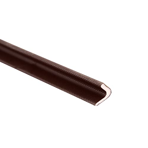 Dualplex Adhesive V Shape Weatherstrip, Weather Stripping Door Seal Strip Foam Door Frame Insulation Side Jamb Bottom Groove Gap Filler Soundproof V Weatherstripping (Dark Brown, 1/2 in x 1/2 in x 26 Ft) - Image 1
