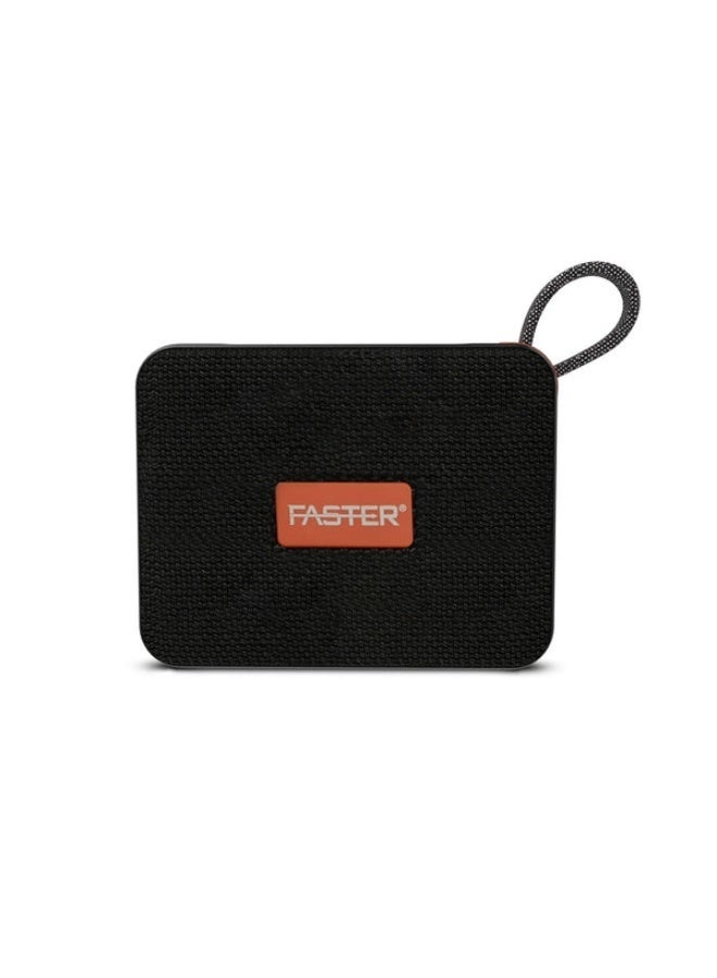 Faster GrooveX Mini Portable Bluetooth Speaker - Black - Image 1