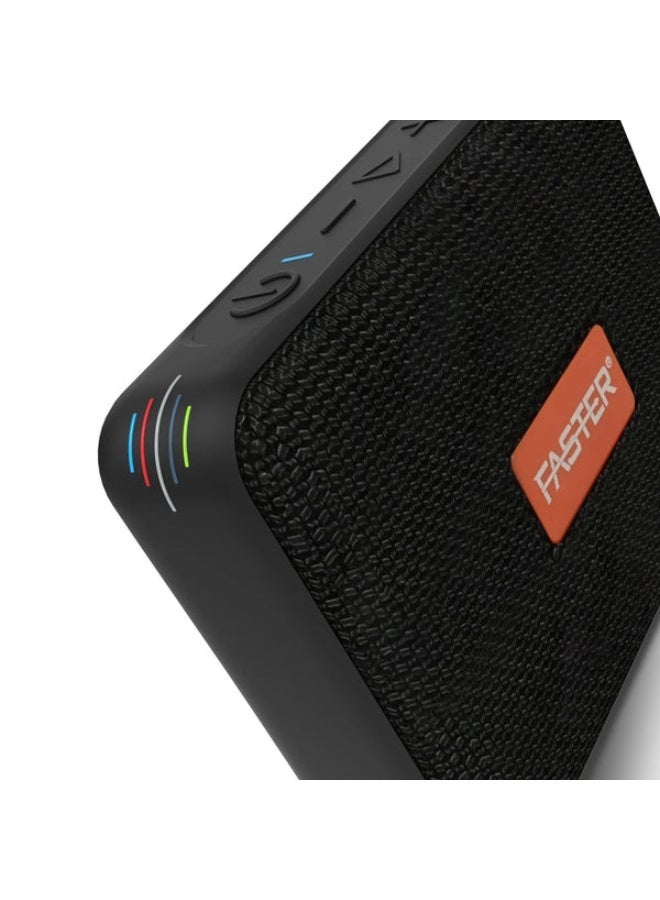 Faster GrooveX Mini Portable Bluetooth Speaker - Black - Image 2