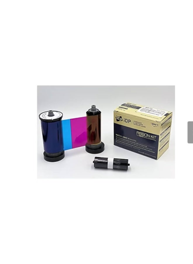 IDP SOLID EDP Smart-30 and Smart-50 Series ID Printer Ink - Ymcko Full Color Ribbon with Cleaning Reel, 250 Cards/Roll (650634) 9.8 X 8.1 X 5.99 Colorful - Image 1
