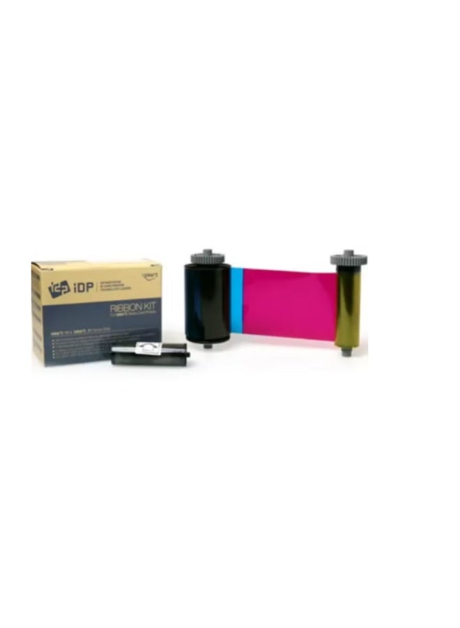 IDP SOLID EDP Smart-30 and Smart-50 Series ID Printer Ink - Ymcko Full Color Ribbon with Cleaning Reel, 250 Cards/Roll (650634) 9.8 X 8.1 X 5.99 Colorful - Image 2