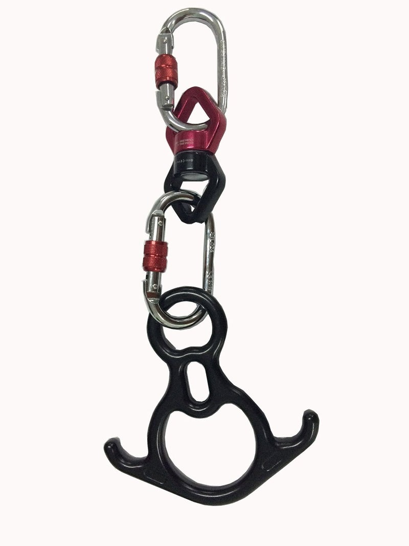 Flife F.Life Aerial Silk Hardware Kit-Heavy Duty 30 kN Rescue Figure 8 & 30 KN Swivel & 25 KN Steel Carabiners Yoga Hammock Rigging 360 Spin Rotational Device - Image 1