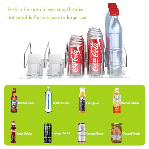 IBORING Drink Organizer for Fridge,Self Pushing Fridge Drink Organizer,Automatic Drink Dispenser for Fridge-Holds up to 25 Cans - Image 3