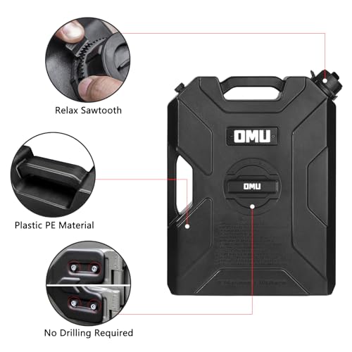 OMU Door Hinge Container and Mount Set Compatible with 2007-2023 2024 Jeep wrangler JK JL JT, Backing Plate with Spout Backup Water Storage Can - Image 2