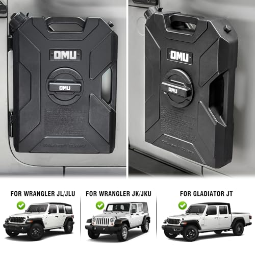 OMU Door Hinge Container and Mount Set Compatible with 2007-2023 2024 Jeep wrangler JK JL JT, Backing Plate with Spout Backup Water Storage Can - Image 5