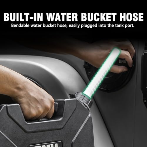 OMU Door Hinge Container and Mount Set Compatible with 2007-2023 2024 Jeep wrangler JK JL JT, Backing Plate with Spout Backup Water Storage Can - Image 4