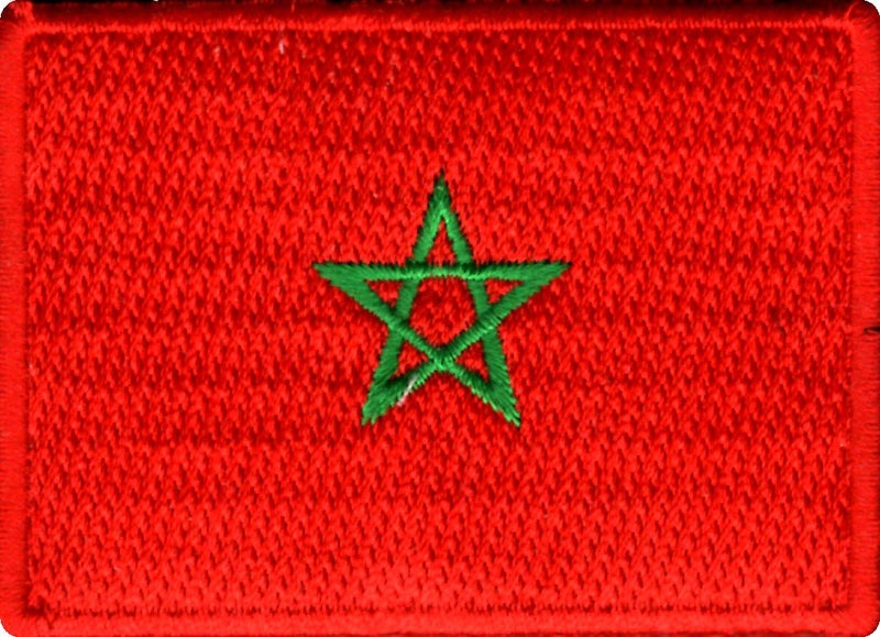 Artist Unknown PatchHobby Morocco National Flag Patch Embroidery Sweing Badge 7cm x 5cm Imported from Malaysia - Image 1