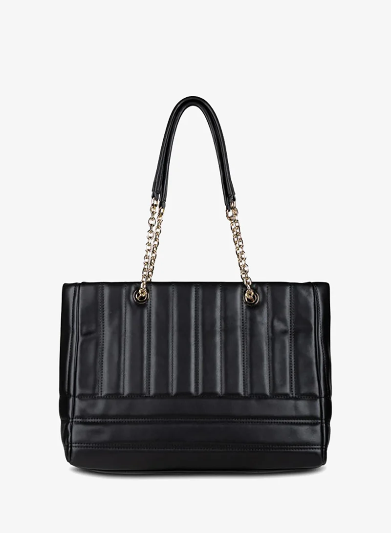 Vincci Black Women Chain Detailed Tote Bag for Women | Best Price UAE