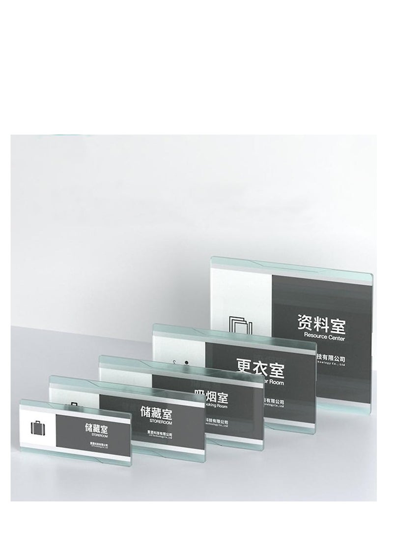 Eckek حامل لوحة اسم إكك للحائط حامل لوحة أكريليك لافتة مكتب للأعمال حامل لافتة باب مع شريط لاصق - Image 2