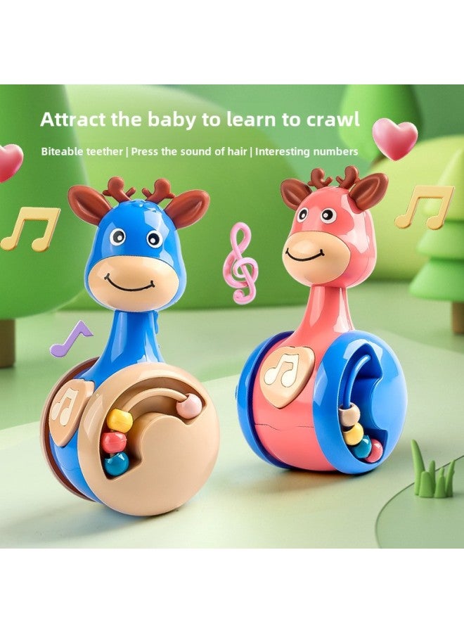 Baby Toy Tumbler Cute Cartoon Shaped Glide Kids Creative Toys Parent-Child Interactive Games-Color:B65 Fawn Sliding Tumbler  - Image 2