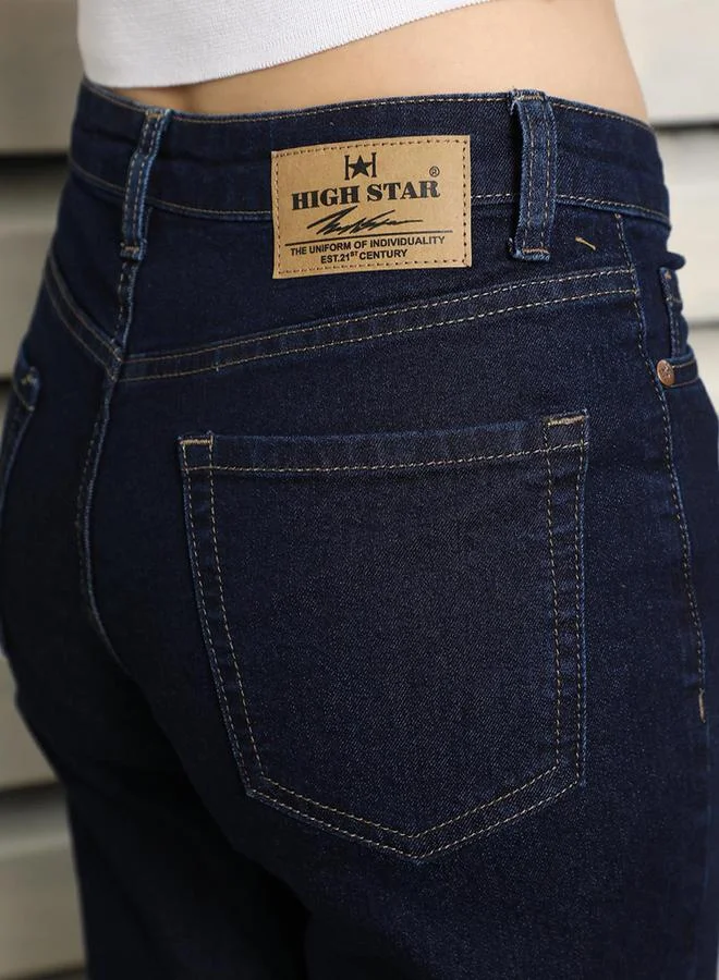 HIGH STAR Slim Fit High Rise Clean Look Stretchable Jeans by Styli
