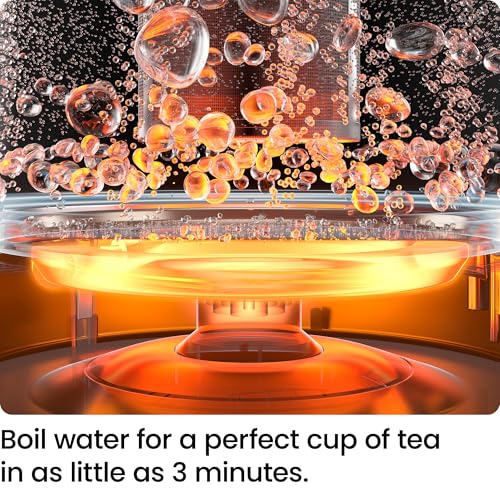 Chefman Electric Kettle with Tea Infuser, 1L 1500W, Removable Lid for Easy Cleaning, Boil-Dry Protection, Stainless Steel Filter, BPA Free, Auto Shut Off Hot Water Boiler, Small Electric Tea Kettle - Image 2