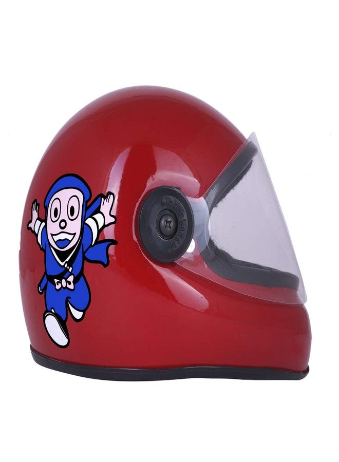 سايج سكوير خوذة وجه كاملة قابلة للتعديل بتصميم كرتوني مربع من سيج، لحماية وراحة الأطفال (من 3 إلى 12 سنة) (أحمر لامع) - Image 1