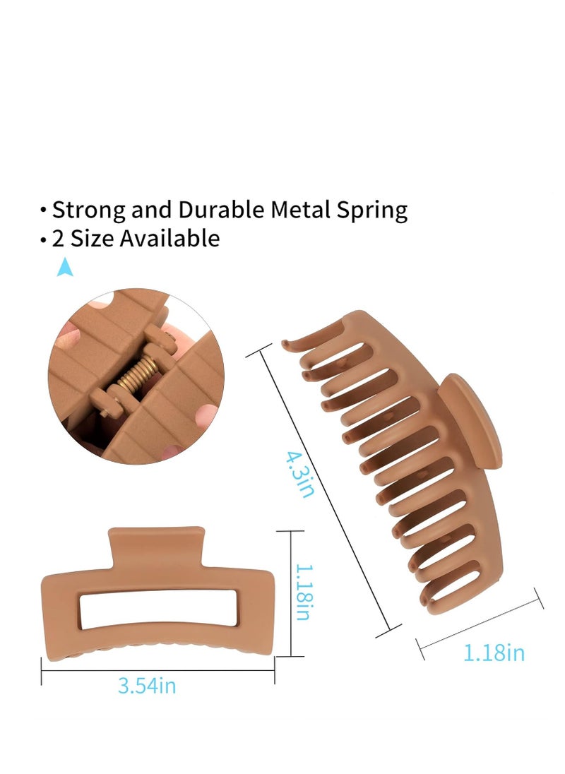 79STYLE 79Style 6pcs Hair Clips Set - Large, Medium and Big Claw Clips for Thick, Curly, Long Hair in Neutral Color for Women and Girls  - Image 5