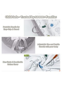 Moro Moro Cotton Baby Nest with Full Zipper – Adjustable & Portable for Newborns  - Image 3