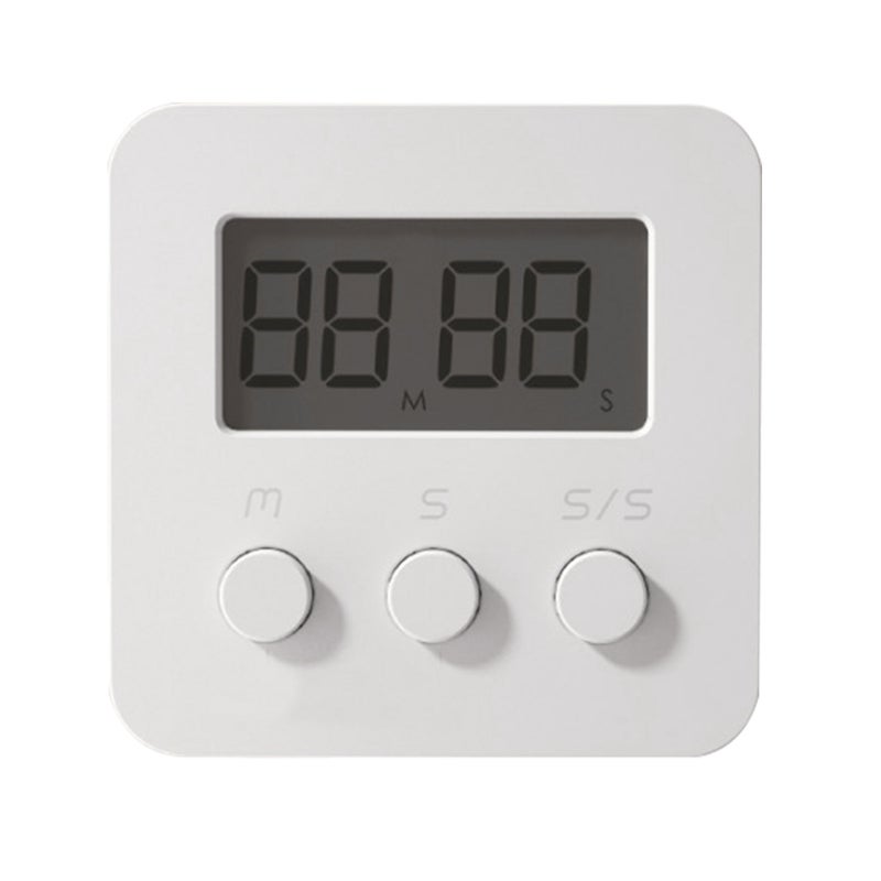 Study Timer: White Mini Portable Timer - Large Clear LCD Screen Time Management Tool for Office School Home Use - Image 1