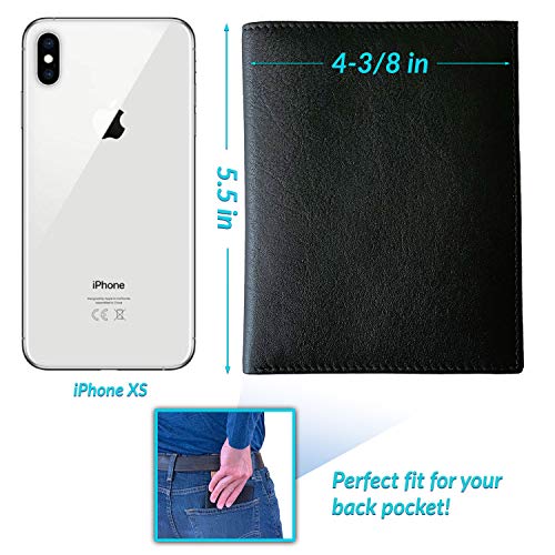 123 Cheap Checks Antique Saddle RFID Genuine Leather Passport Wallet - Image 4