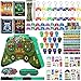 Spakon 113 Pcs Video Game Piata Video Game Birthday Party Supplies Piata Set 16 Mini Notebook 16 Pencil 16 Keychain 16 Silicone Bracelet 16 Mini Rings 16 Sticker 16 Stamp Party Supplies Gifts - Image 2
