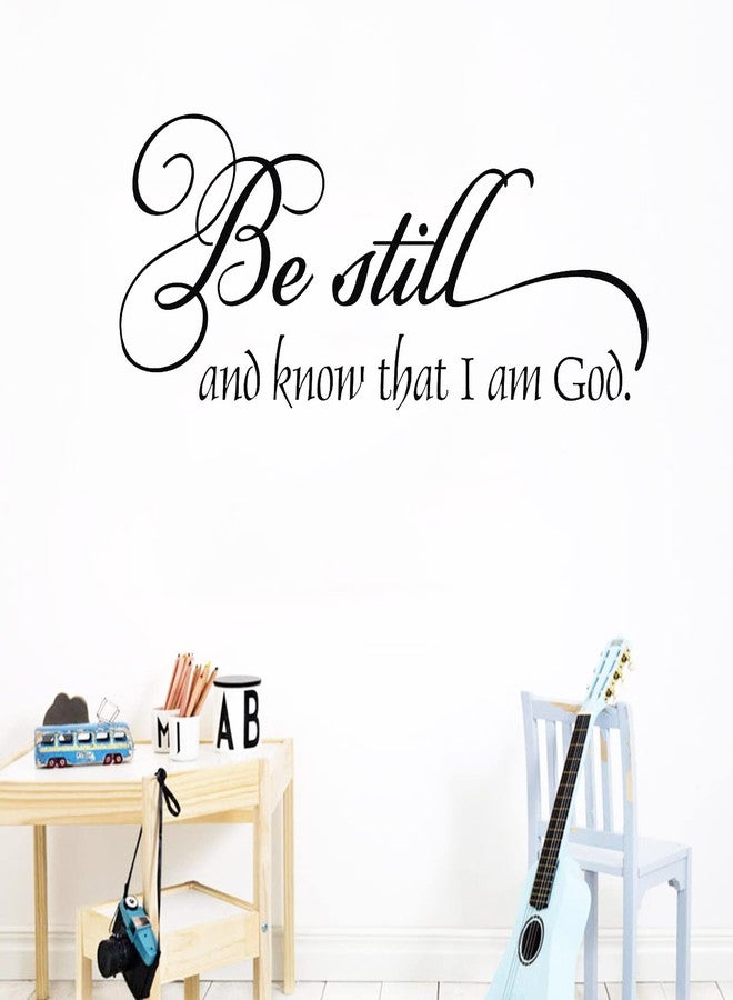 SUPANT Inspirational Quotes Wall Stickers Decoration,Bible Verse Christian Jesus Prayer Religious Family Decor Sayings Sign, Be Still and Know That I am God - Image 5