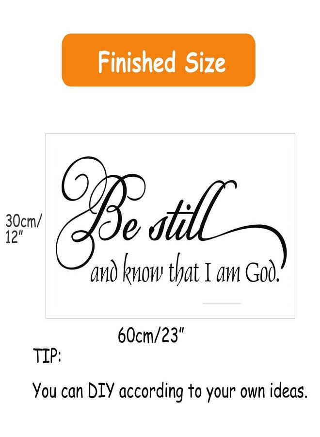 SUPANT Inspirational Quotes Wall Stickers Decoration,Bible Verse Christian Jesus Prayer Religious Family Decor Sayings Sign, Be Still and Know That I am God - Image 4