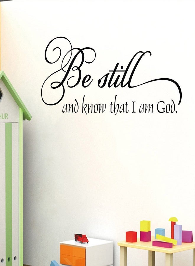 SUPANT Inspirational Quotes Wall Stickers Decoration,Bible Verse Christian Jesus Prayer Religious Family Decor Sayings Sign, Be Still and Know That I am God - Image 1