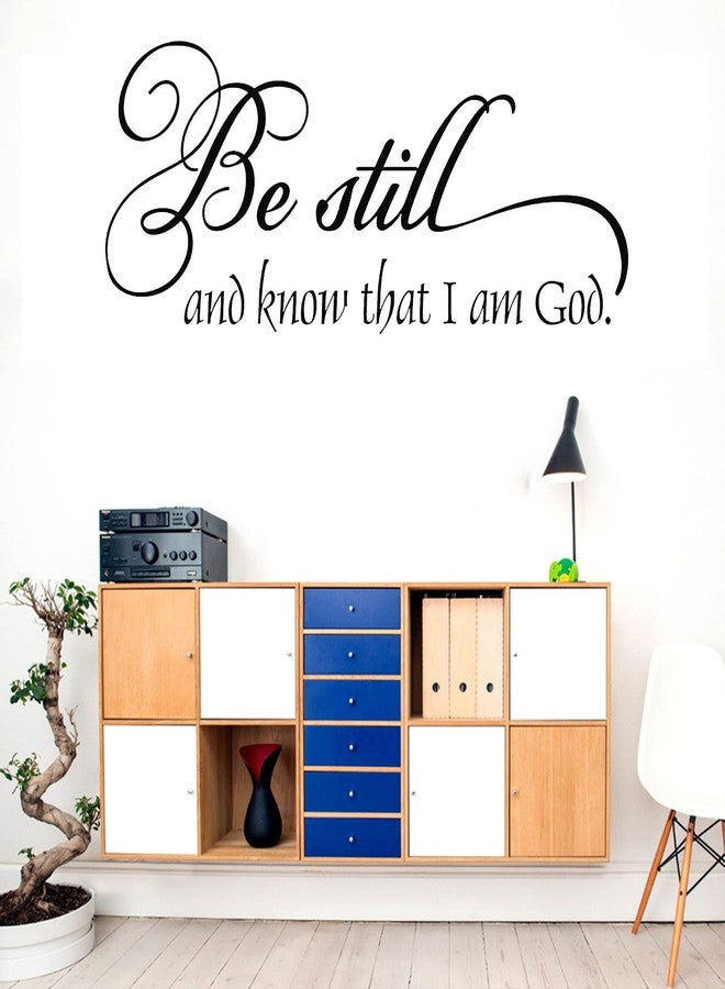 SUPANT Inspirational Quotes Wall Stickers Decoration,Bible Verse Christian Jesus Prayer Religious Family Decor Sayings Sign, Be Still and Know That I am God - Image 3