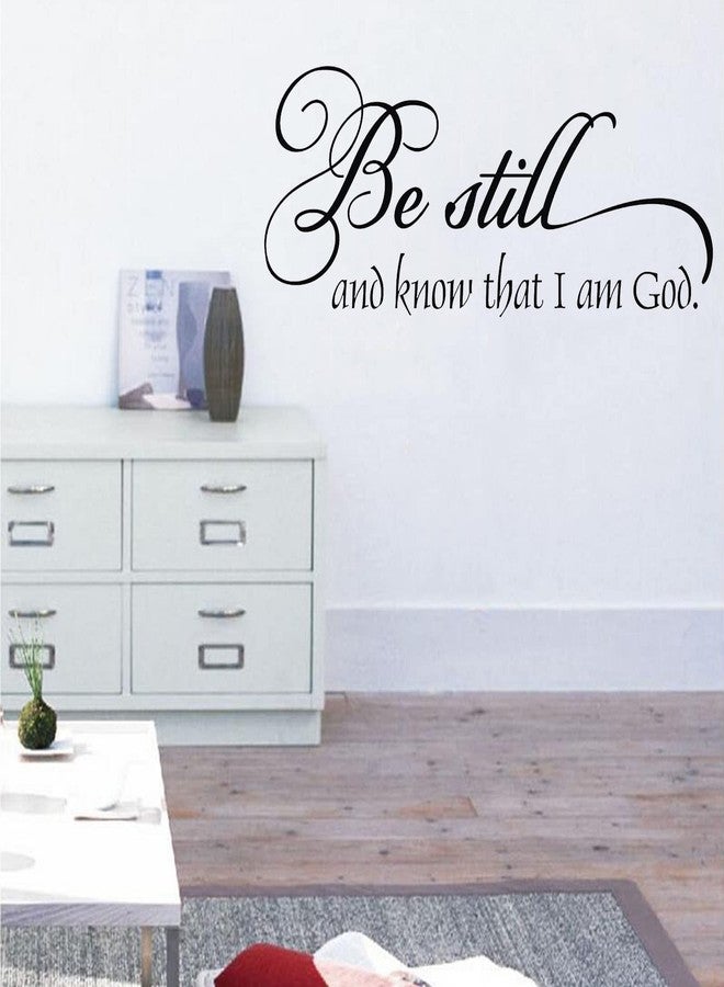 SUPANT Inspirational Quotes Wall Stickers Decoration,Bible Verse Christian Jesus Prayer Religious Family Decor Sayings Sign, Be Still and Know That I am God - Image 2