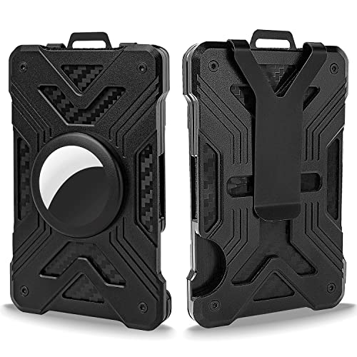 kullder Wallet (No Airtag) with Metal Money Clip, CFW-X-2-black, RFID Blocking, Minimalist, Slim, Cellular Phone Case for Men, Black - Image 1