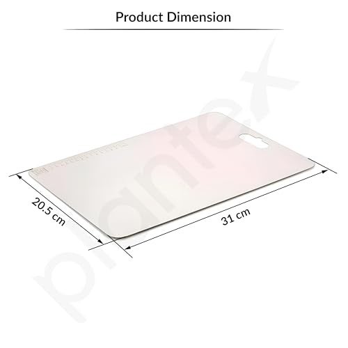 Plantex Stainless Steel Chopper Board/Vegetable Cutting Board/Chopping Board for Kitchen/Anti-Bacterial, Scratch-Resistant, Durable, Non-Slip & Knife Friendly Cutting Pad (Size - 31 x 20.5 x 0.1 Cm) - Image 3