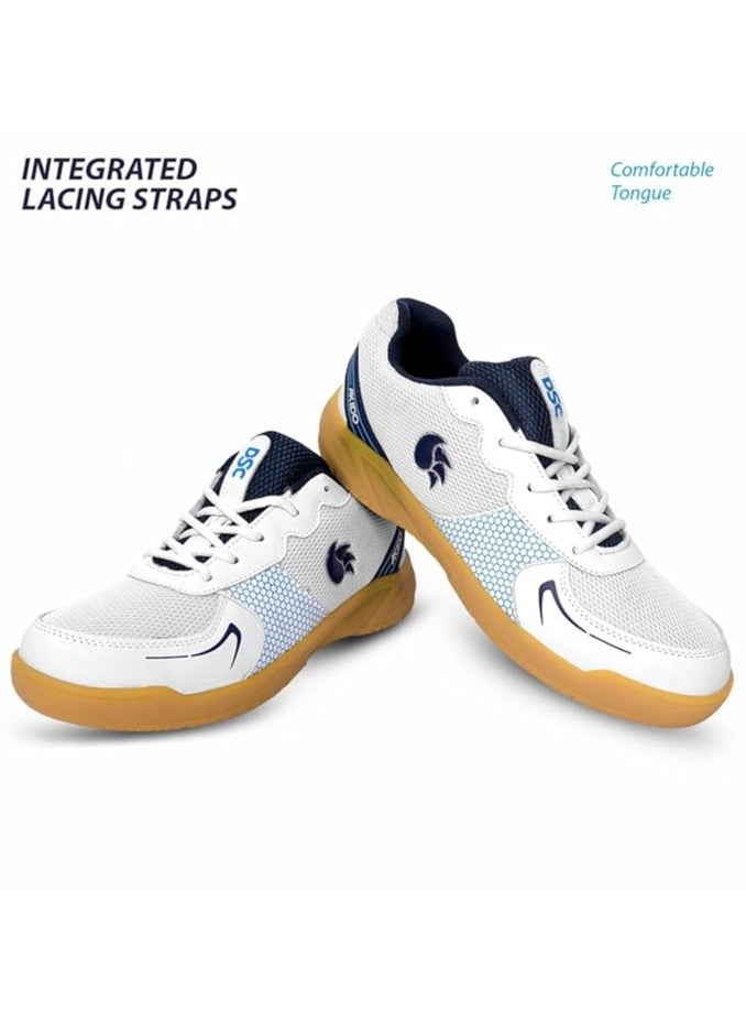 دي أس سي أحذية دي إس سي أكيدو للبادمنتون | الجزء العلوي من الشبك القابل للتنفس، نعل مطاطي طبيعي، تبطين EVA، دعامة كعب TPU، مواد تبطين مريحة، أحزمة ربط متكاملة | غير ملوثة للملعب الداخلي - Image 4