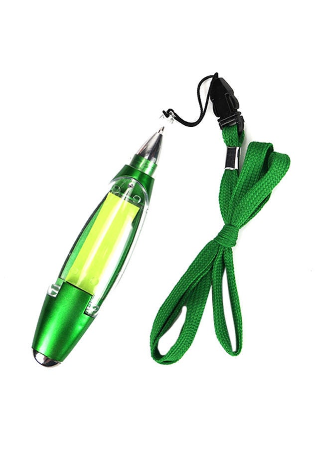 NIBEMINENT Multifunctional Lanyard Memo Pads Lamp Ballpoint Pen Green
